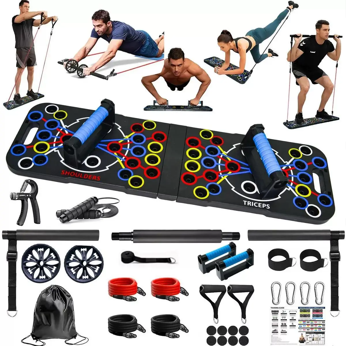 Push Up Board 15 in 1 Home Workout Equipment Multi-Functional Pushup Stands System Fitness Floor Chest Muscle Exercise Professional Equipment