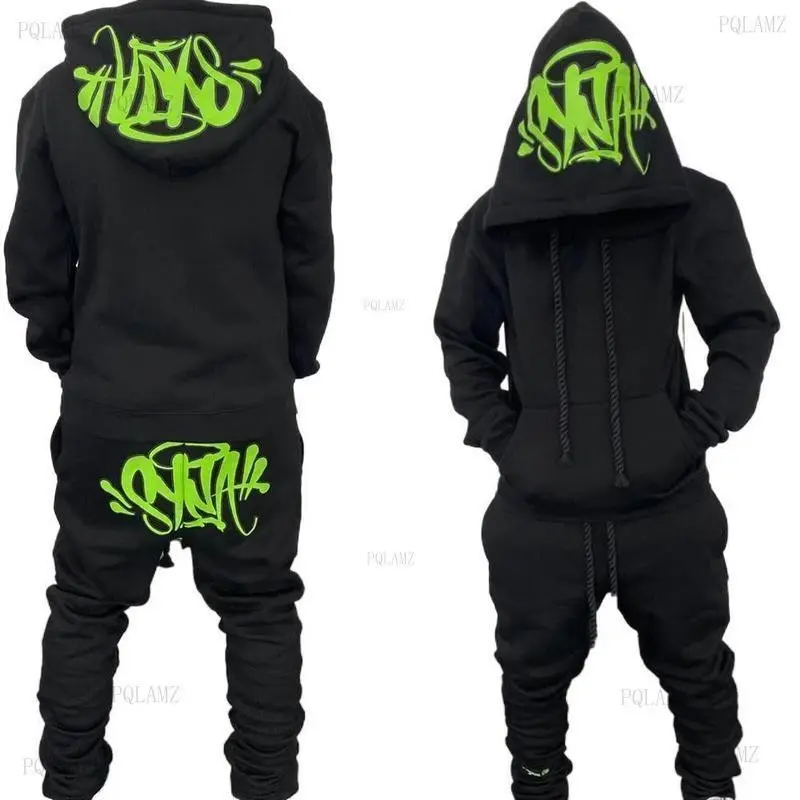 20252025 Fashion Street Casual Sports Coat Trousers Sweater Suit Matching Clothing Set Streetwear