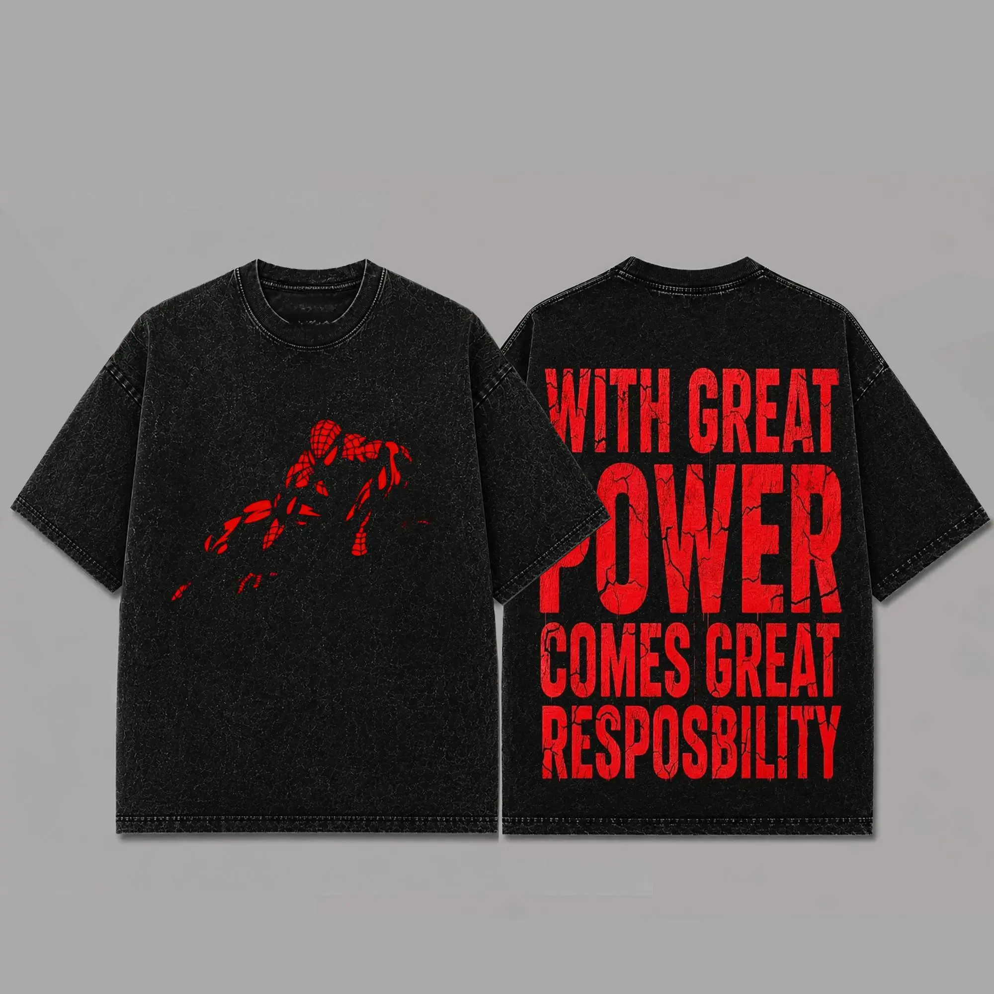 Washable Unisex T-shirt Spidey Inspired Oversized Black Graphic T-Shirt, Vintage Movie Actor Fan Tee, The Peter Shirt, Y2K Comic Style Streetwear Top, Black Cotton Unisex Tee, Retro Superhero Inspired Shirt, Gift for Movie Fans