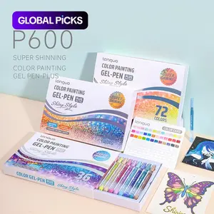 Languo 24/36/54/72 Colors Gel Pen Set, 1.0mm Bold Tip, Large Ink Capacity, Art Drawing Supplies, Art School Supplies, Ideal for Journaling, Coloring, DIY Crafts, Colouring Pen Set, Coloring Materials Set #GLOBAL PICKS