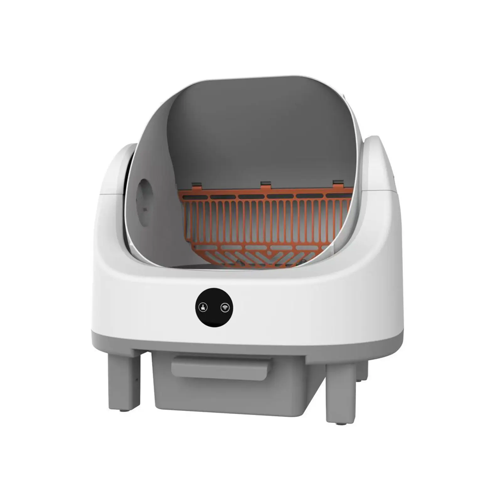 Automatic Self-Cleaning Cat Litter Box Only, Large 80L Capacity Multi-Cat Litter Box, Ultra-Quiet 32-35dB, Smart App Control with Health Monitoring, Anti-Pinch Sensors, Odor-Free 8-9L Waste Bin, Easy to Clean