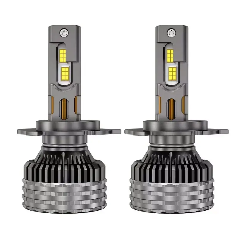 2-Pack 220w 6000k 3000+lm LED Headlight Bulbs, 4 Copper Tubes, All-One Canbus Fan, Aircraft Aluminum Shell, 12-24v, Vehicle Lighting Upgrade