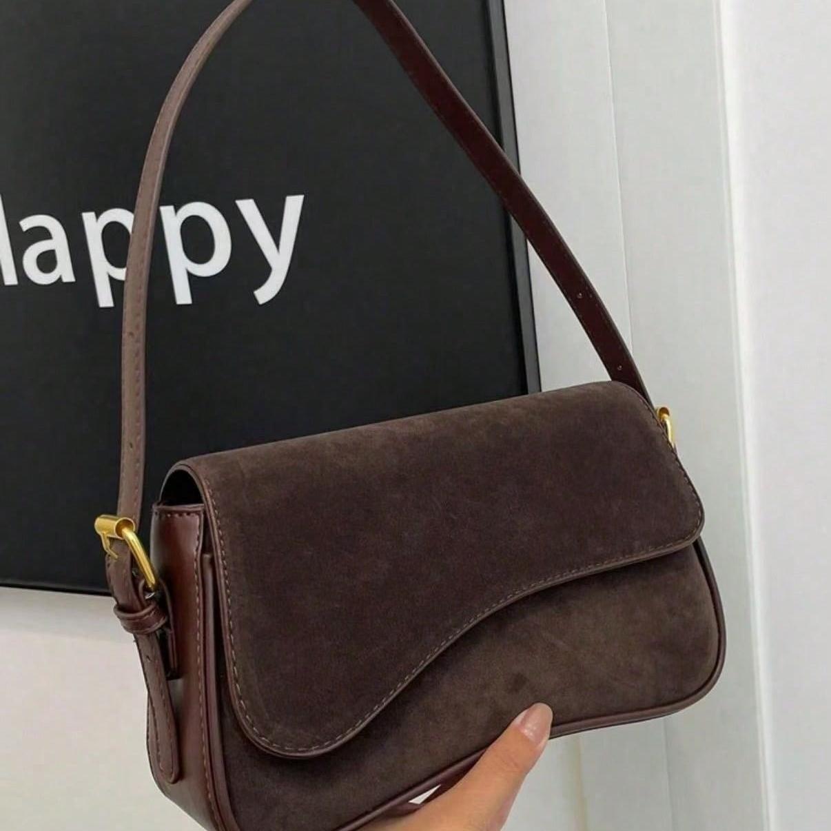 Women Solid Color Matte Shoulder Bag, Cute Handbag PU Leather Dual Adjustable Strap Satchel UnderarmBag Wallet Commuter Bag Purse 2026 Suitable for Shopping, Travel, Parties and Daily Outings