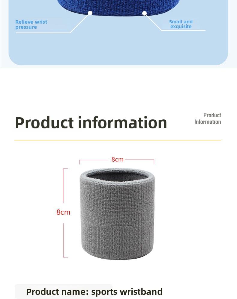 Moisture-absorbing wrist guards, men's and women's sports, high-elastic running, sweat-wiping basketball, fitness riding, outdoor fluorescent color, wrist straps, protective gear