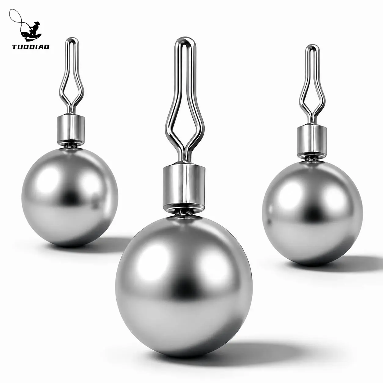 TUODIAO Round Metal Drop-Shot Sinkers, Anti-Snag Sport Fishing Accessory with a Balanced Weight for Stable Descent in Freshwater & Saltwater