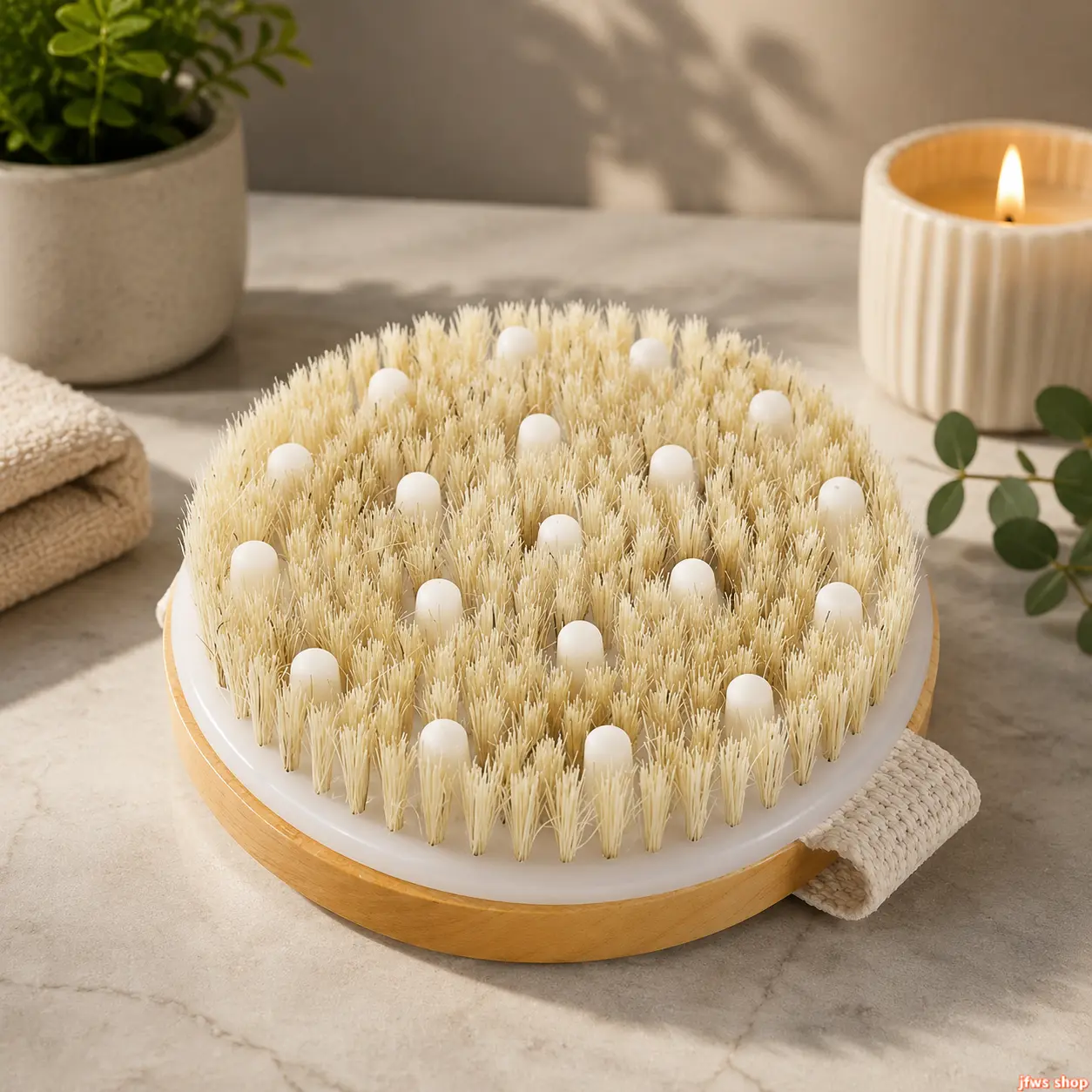 Dry Brushing Body Brush for Lymphatic Drainage Exfoliating Natural Bristle Massage Nodes Cellulite Remover Flawless Skin tiktokshopbacktoschool
