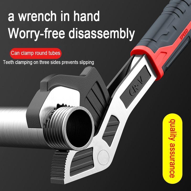 Multifunctional Self-locking Wrench, 6 Inch Multi-model Pipe Flexible Wrench, Quick Opening Heavy Duty Adjustable Wrench for Water Heating Pipes, Plumbing Wrench, Pipe Wrench Set