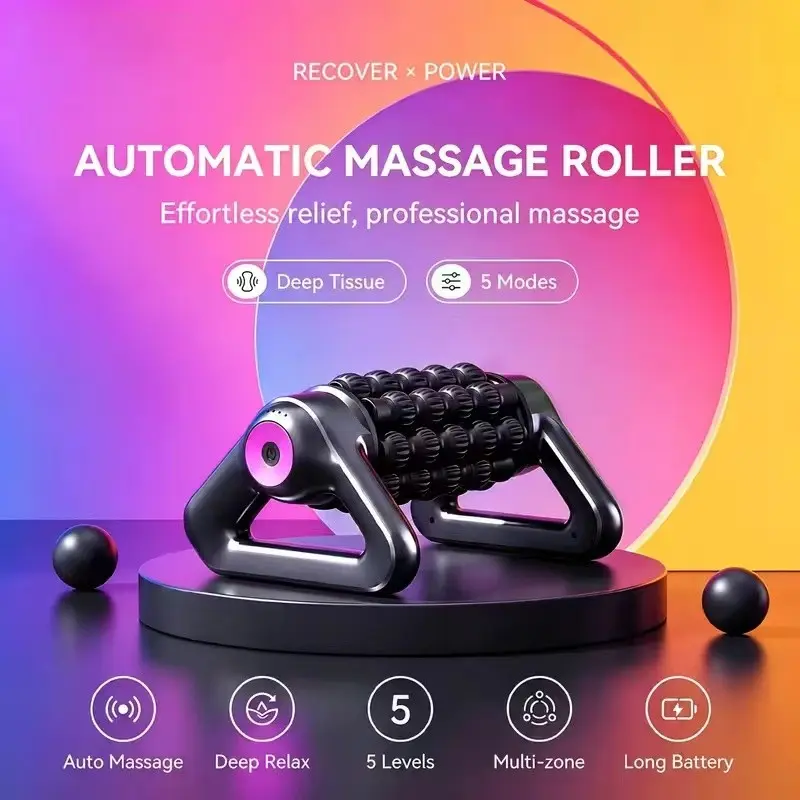A versatile, portable roller massager designed to alleviate post-exercise fatigue, discomfort caused by prolonged sitting at a desk, and physical labor. A perfect gift for home/fitness enthusiasts looking to relax and shape their bodies.
