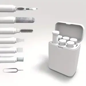 Portable Multi-Device Cleaning Kit for AirPods, Phone, Camera, Computer, Includes Cable and Connector Cleaners, Compact and Durable Design