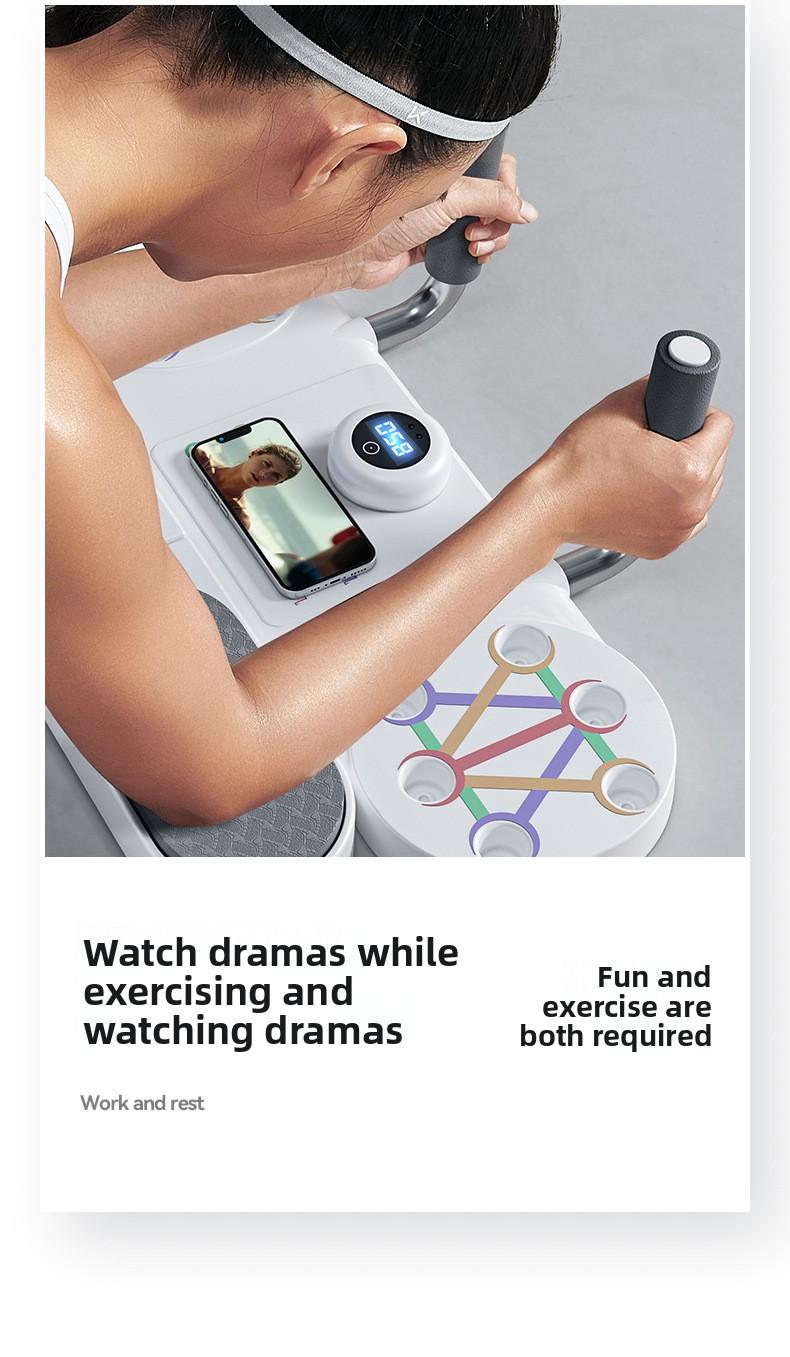 Advanced 3-in-1 Full-Body Training Platform — Improve Form, Next-Level Total Body Strength Board — Designed for Cleaner Push-Ups, Stronger Planks, and Versatile Resistance Band Training in One Compact System!