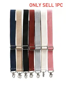 Adjustable Canvas Shoulder Strap, Plain Color, Versatile Bag Replacement Strap, Single Shoulder Bag Accessory, Practical and Stylish