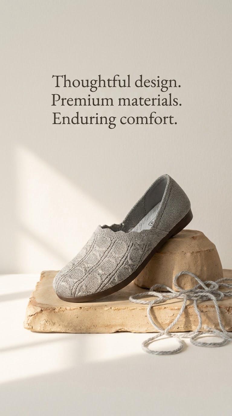 Breathable Elastic Upper Slip-Ons  Foldable Lightweight Casual Shoes  Soft Cushion Sole for Daily Walking