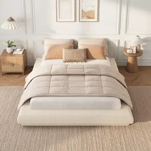 Full/Queen/King Size Cloud Bed Frame – Upholstered Platform Bed Frame, No Box Spring Needed, Modern Bedroom Furniture, Easy Assembly, Noise-Free
