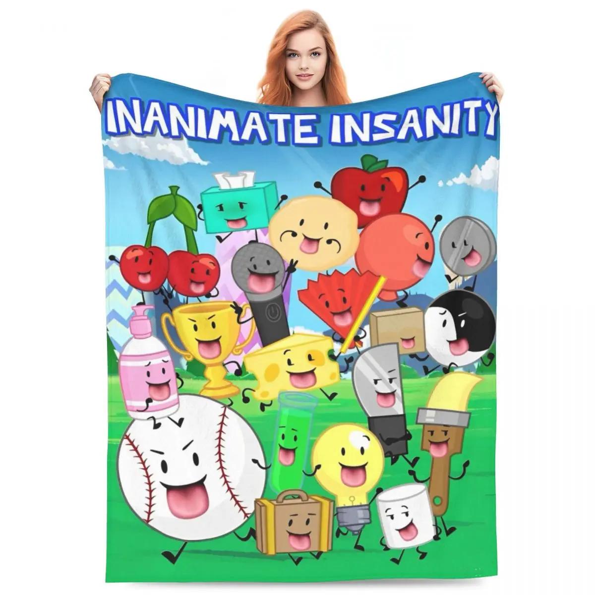 BFDI Inanimate Insanity Blanket Warm Soft Comfortable Plush Throw Blanket For Home Decor Picnic Flannel Bedspread Bed Cover