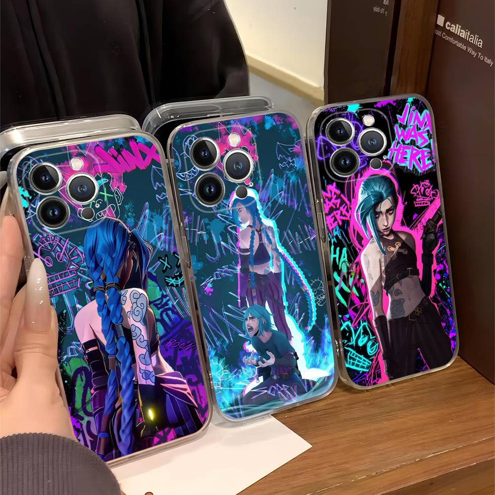 Graffiti Arcane Jinxs Phone Case for iPhone 17 16 15 8 7 6 6S Plus X SE XR XS 14 11 12 13 Mini Pro Max Mobile Case