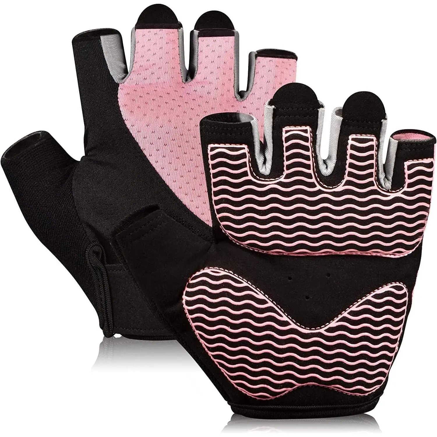 Workout Gloves for Women - Breathable Weight Lifting Gloves with Non-Slip  Padding, Fingerless Gym Gloves for Cycling, Rowing, Pull Ups &  (4 Sizes)