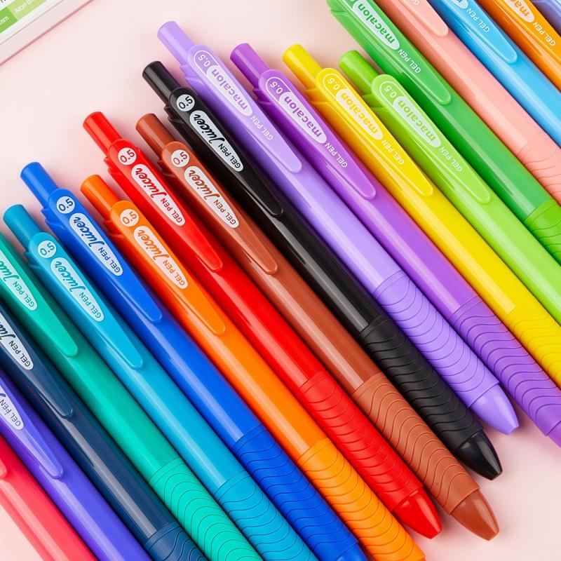 Retractable Gel Ink Pens,0.5mm Extra Fine Point Tip,Journaling Smooth Writing Note Taking Coloring No Bleed & Smear Smudge, Smudge Free for Drawing, Writing,Planner at School