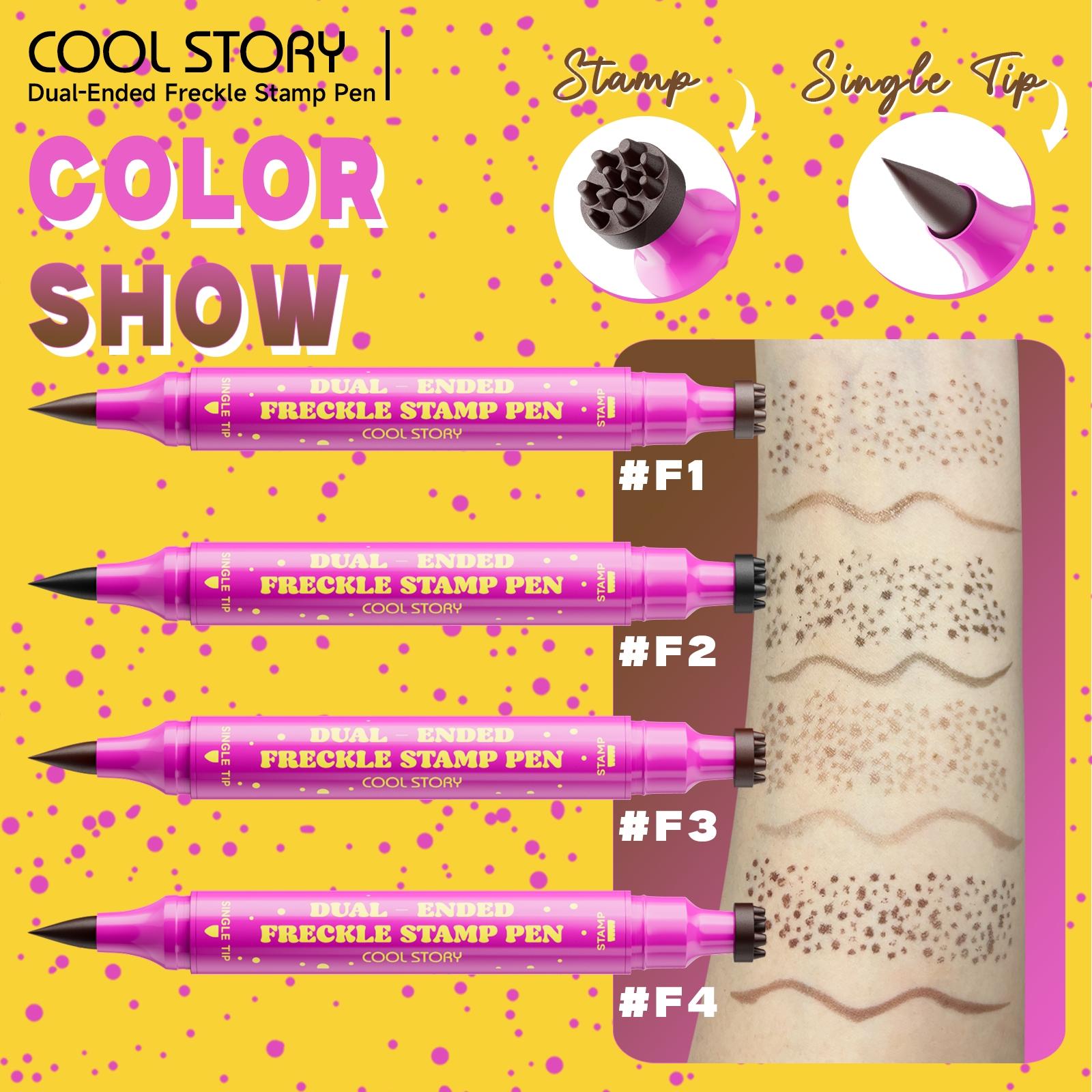 Waterproof Sweat-Resistant Temperature Tattoo Stamp Pen, Lightweight Liquid Formula, Precision Application Tool, Dual-Ended Design, 4 Colors Available