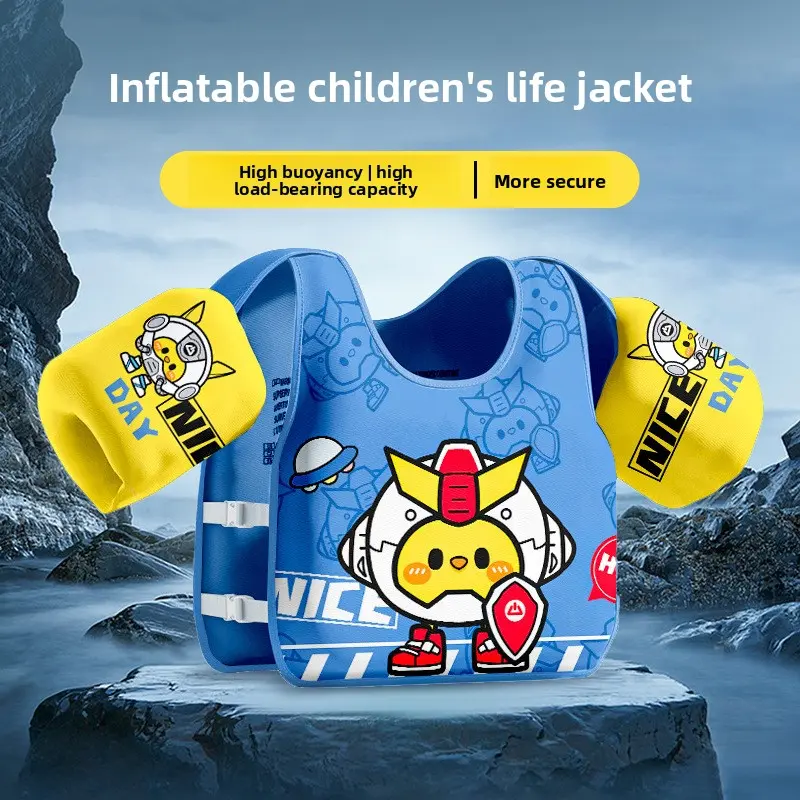 No Inflatable Kids Float Vest Foam Swim Arm Float Sleeves Safety Toddler Swim Floaties Lightweight Baby Beginner Swimming Training Arm Bands Kids Pool Water Play Equipment