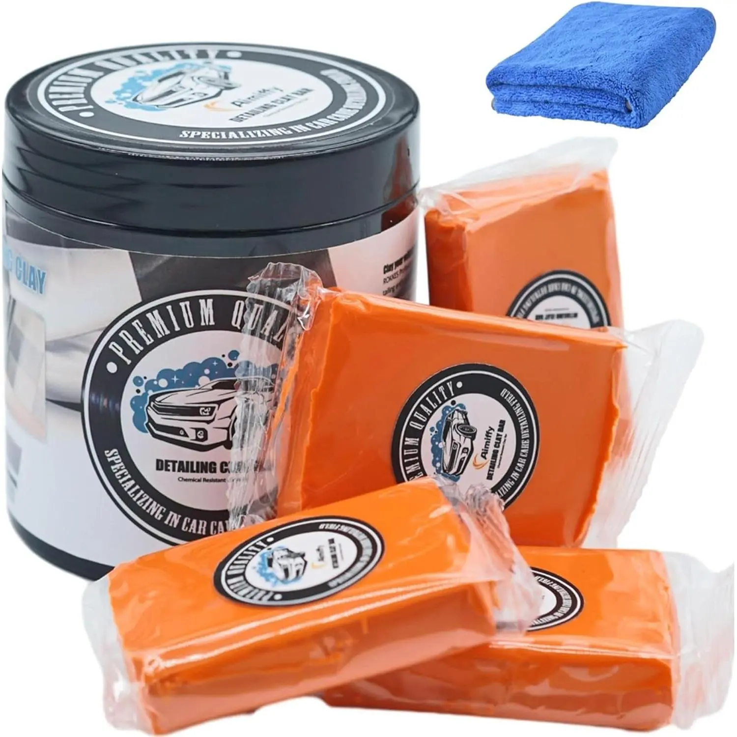 Clay Bar Detailing kit - Clay Bars Auto Detailing  Grade Magic Clay Bar Kit  Detailing Kit with Washing and Adsorption Microfiber Towel 4 Pack 100g