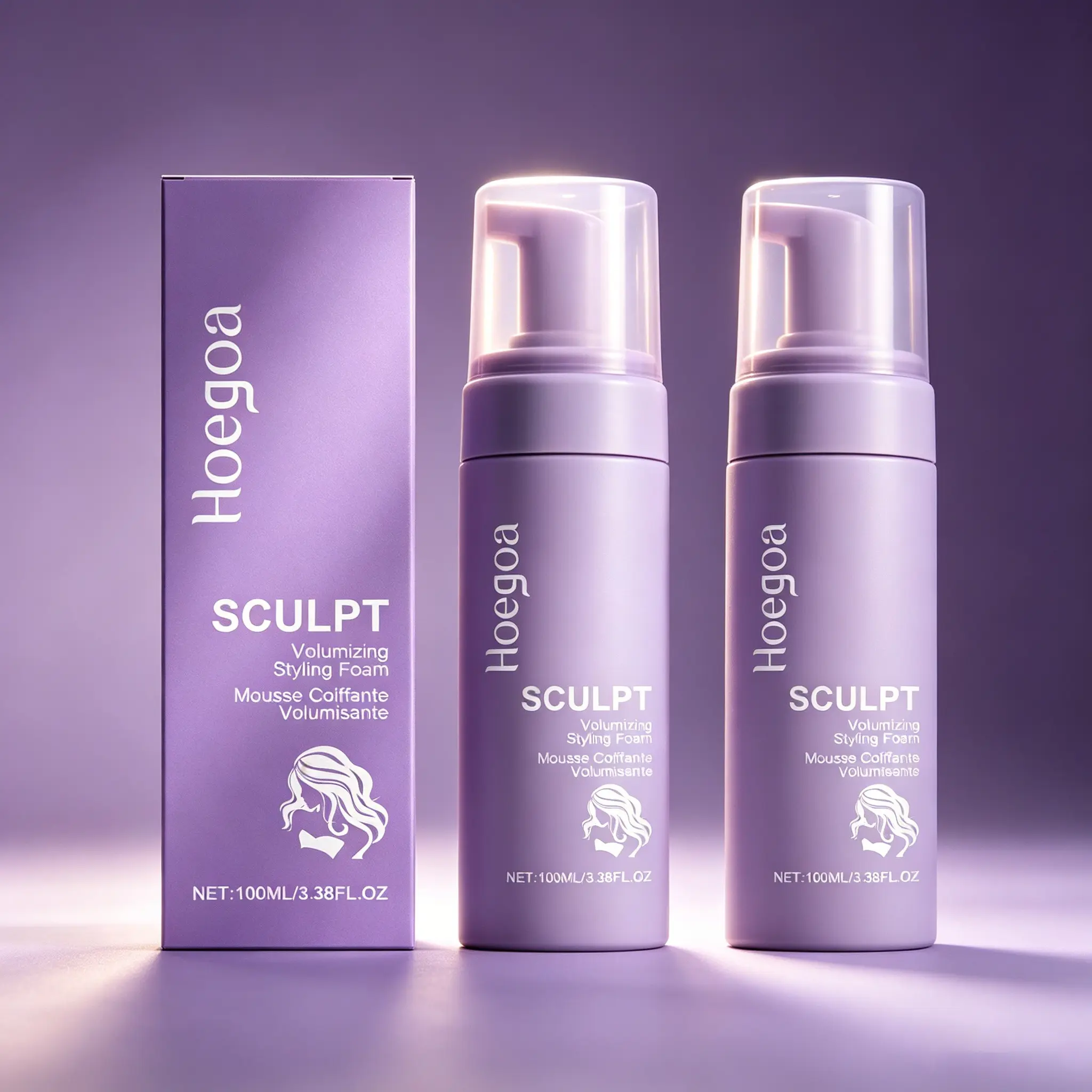 Rice Volumizing Holding Mousse Set (100ML*2), Refreshing Non-Greasy, Rich Foam, Deep Nourishment, Lightweight Smooth Hair, Long-Lasting Hold, Hair Care Mousse