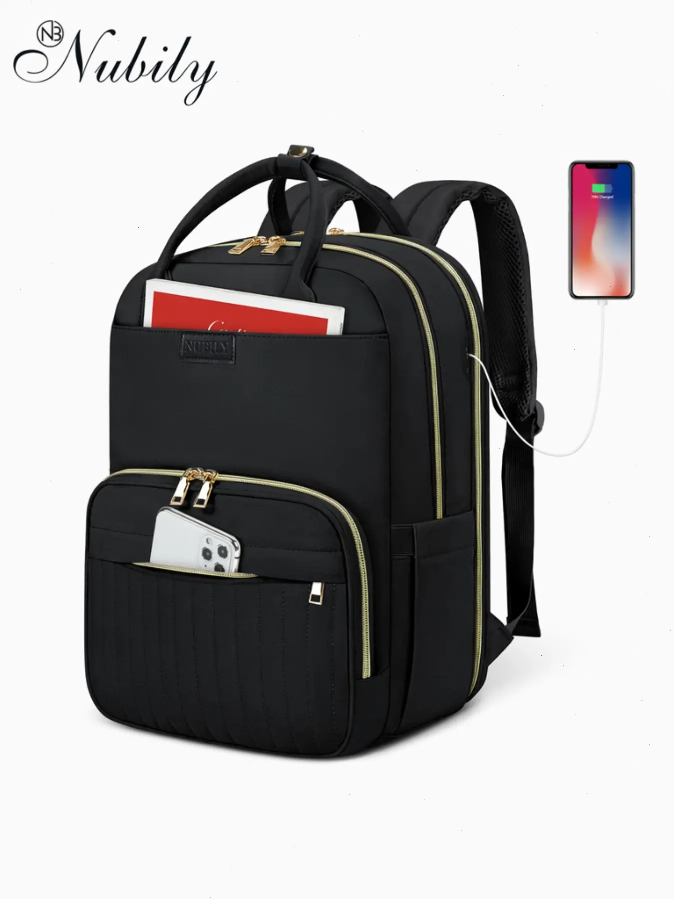 Women's Travel Laptop Backpack, Casual Daypack Rucksack Bookbag for Men and Women, 15.6 Inch Laptop Backpack for College Students