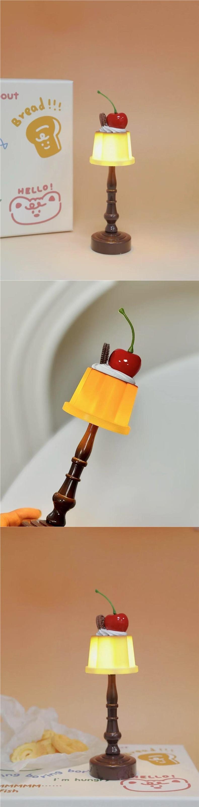 "Pudding" Night Light: Cute & Stylish Bedside/Desktop Sleep Accent - A Charming Gift for Girls and Ambient Lighting