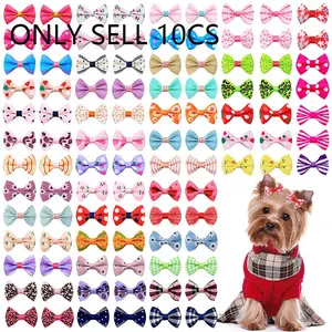 10/30pcs Puppy Yorkie Poodle Cute Dog Hair Bows with Clips Pet Grooming Products Mix Colors Varies Patterns Pet Hair Bows Dog Accessories Visit the Chenkou Craft Store