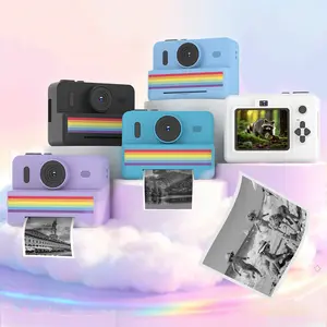 Instant Print Camera, 1 Set 2.8 Inch Front & Back Dual Lens Instant Print Camera, Portable Digital Selfie Print Camera Toy, Birthday Gift
