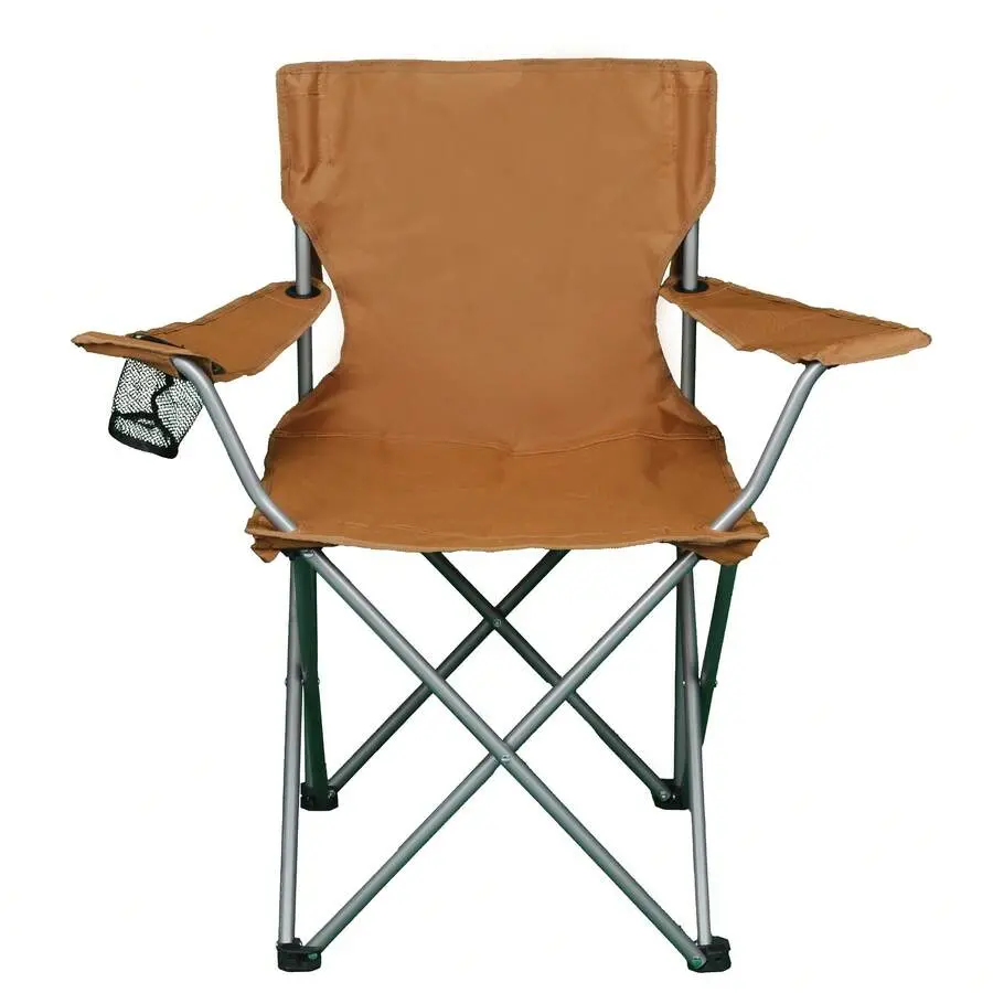 Ozark Trail Folding Camp Chair With Cup Holder  Lightweight, Portable Outdoor Chair For Camping, Tailgating & Sports  Brown