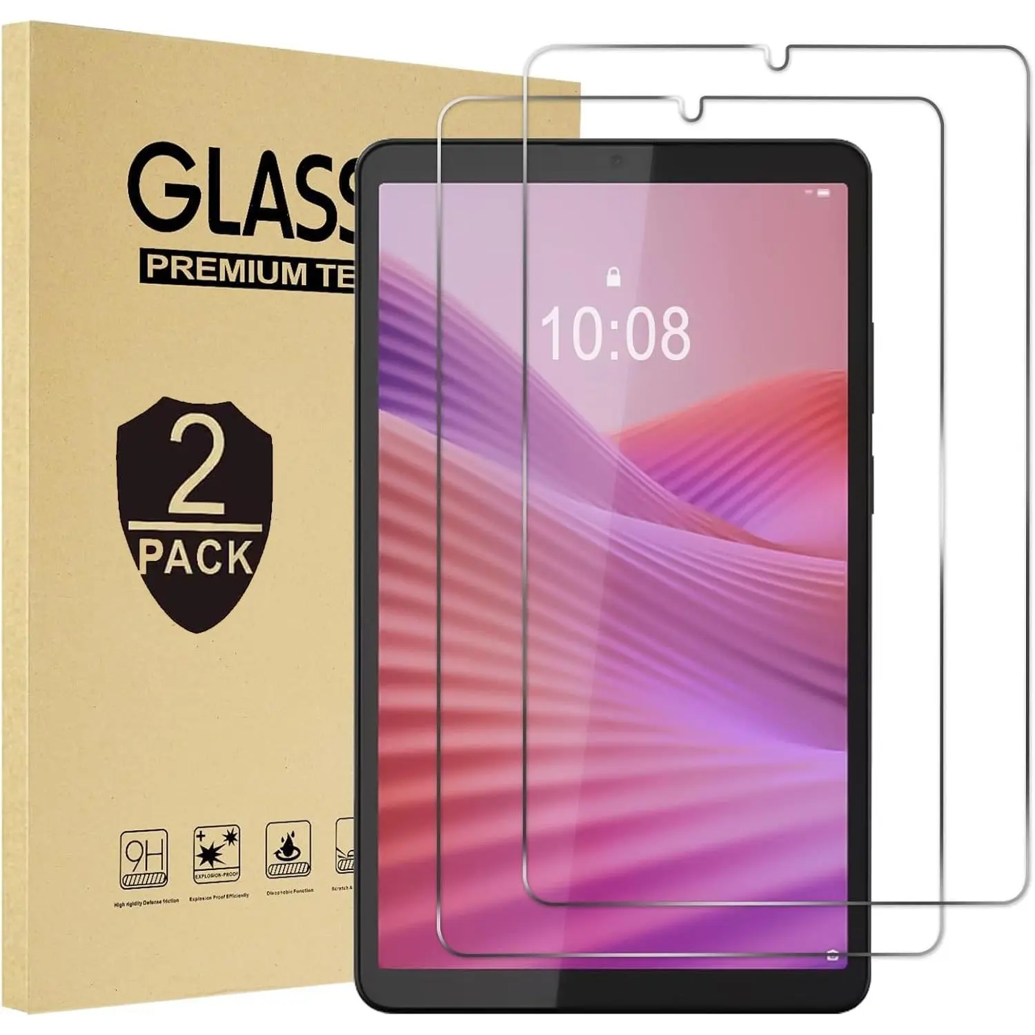 [2 Pack Screen Protector For  Tab 10.1 Inch 2025 Release Model: TB311FU/TB311XU, Tempered Glass Film Guard Compatible For  Tablet 10.1" Anti-Scratch 9H Hardness Bubble-free Clear