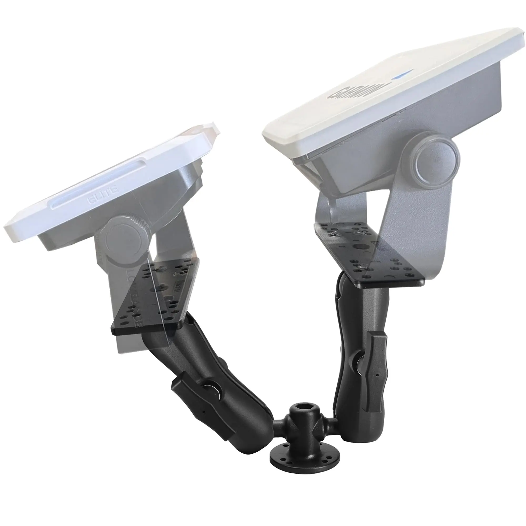 WINDFRD Aluminum Dual Fish Finder Mount, Bow and Console Mount for Boat