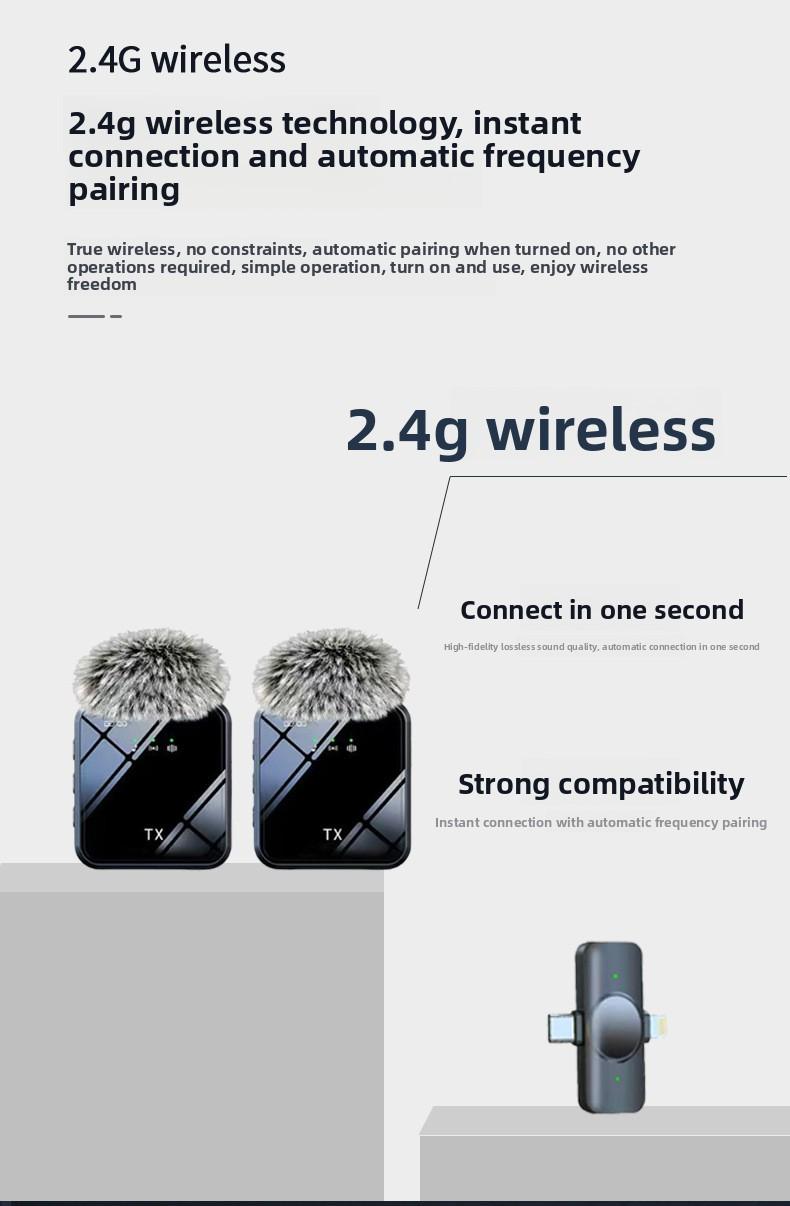 Y5 wireless noise-canceling microphone mini lapel mic for live streaming and video recording, noise-reducing compact microphone