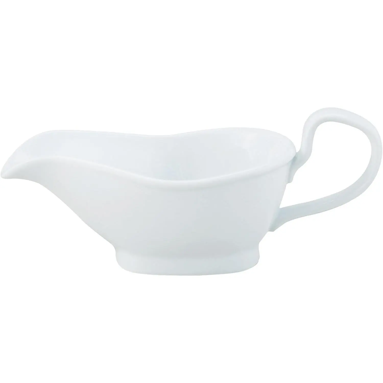 Kitchen Fine Porcelain Gravy Boat with Pedestal Stand, 8-Ounce Capacity for Gravy, Sauce, Au Jus, Dressing, Perfect for Holiday Meals & Entertaining