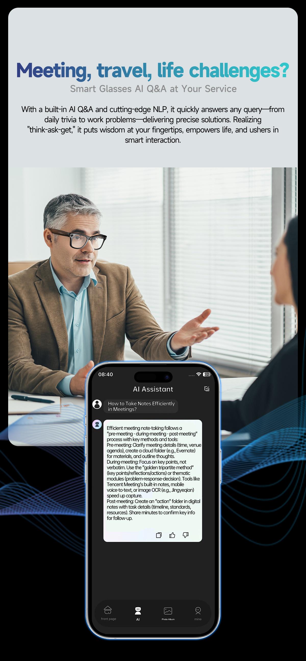 2026 New Upgrade Smart glasses  Bluetooth Camera Sunglasses with Voice Assistant Video Recording AI Photo Recognition  Call Translation   Men Women