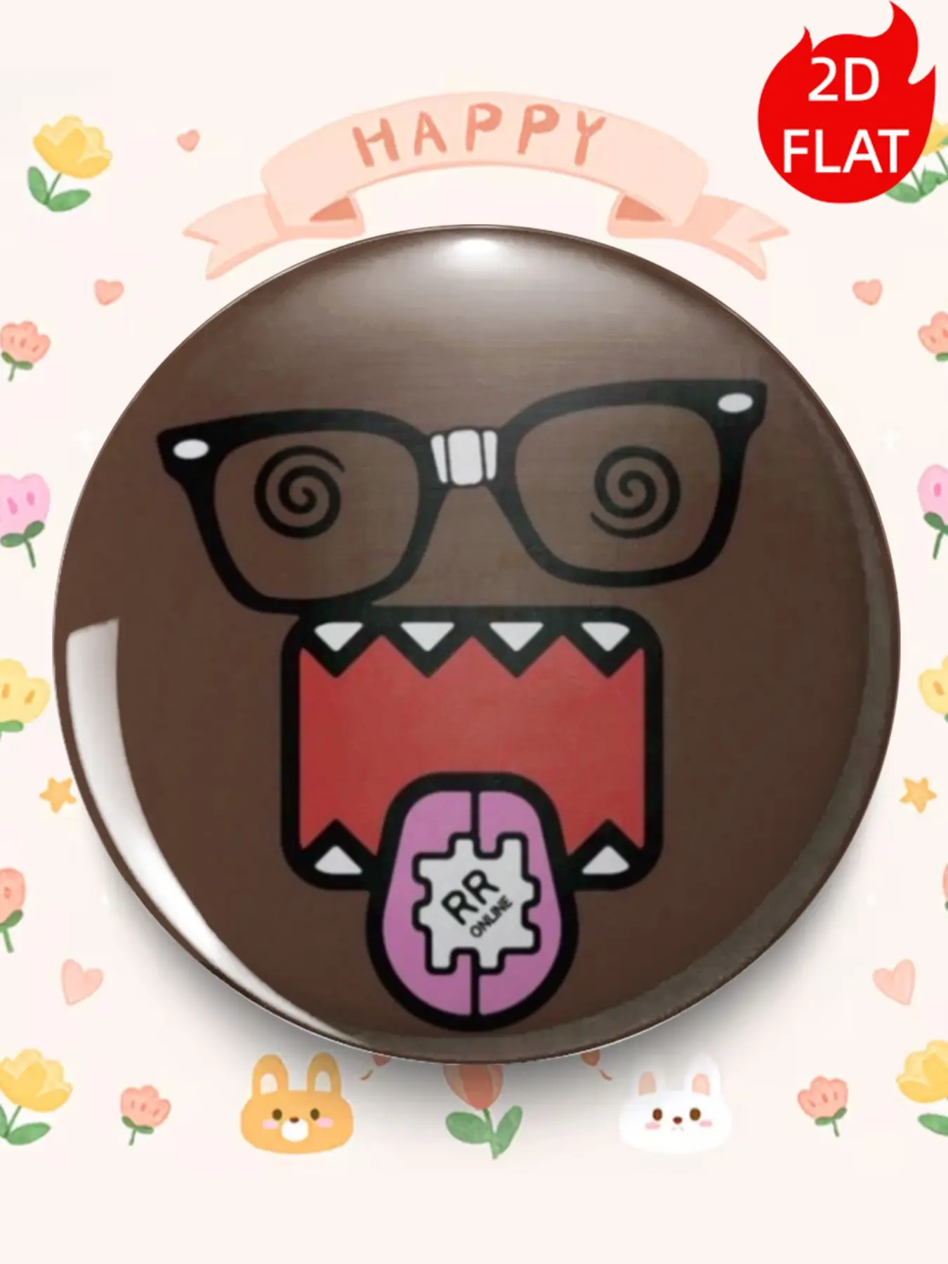1pc Funny Cartoon Monster Pin Badge, Nerd Glasses Character Button Pin with Spiral Eyes Design, Cute Novelty Brooch for Backpack, Hat, Jacket & Clothing Decoration, Funny Gift Accessory