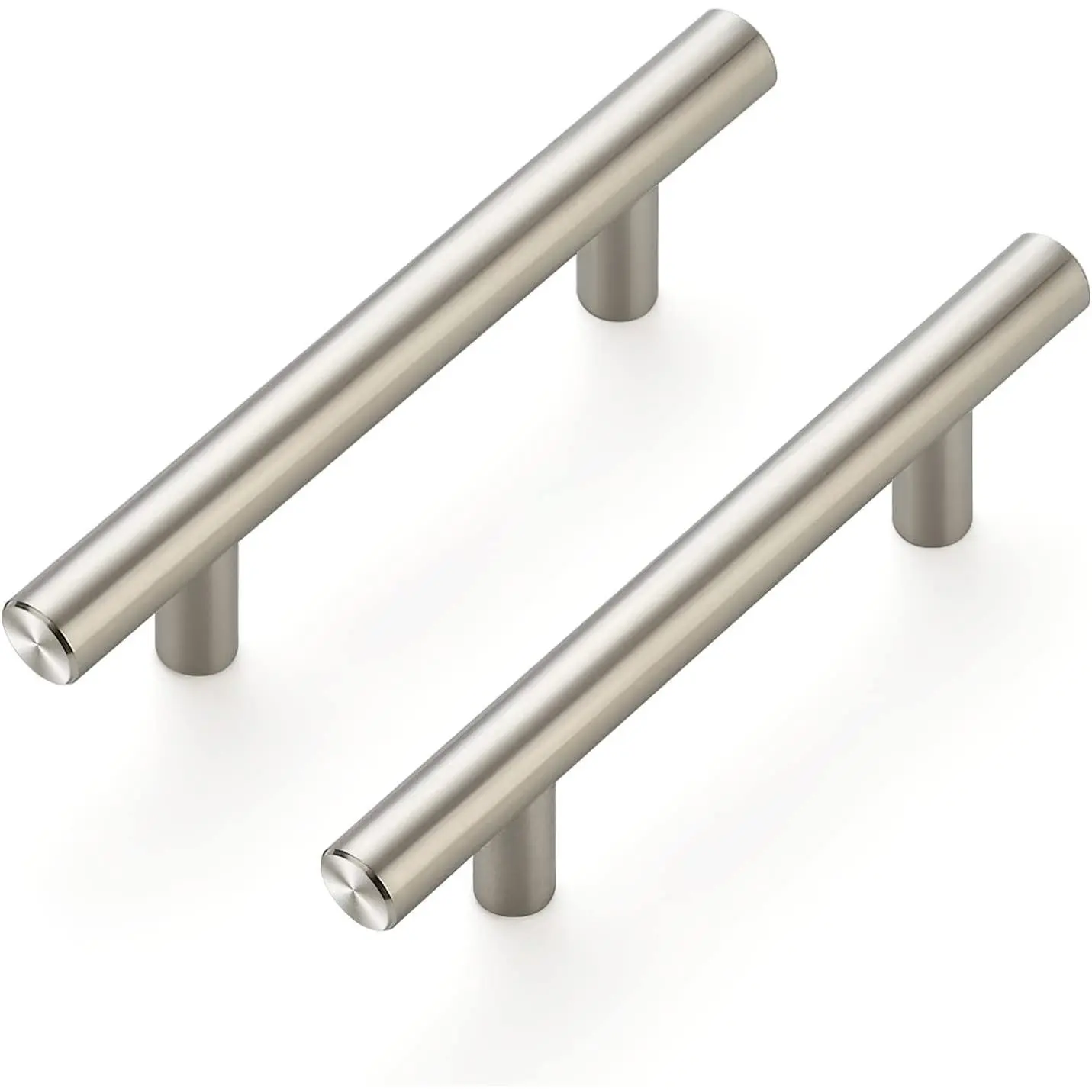 30-Pack 5" Brushed Nickel Stainless Steel Cabinet Pull Handles, 3" Hole Center for Kitchen Drawers