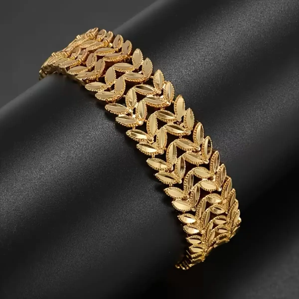 Gold Plated Wheat Stalk Bracelet for Women