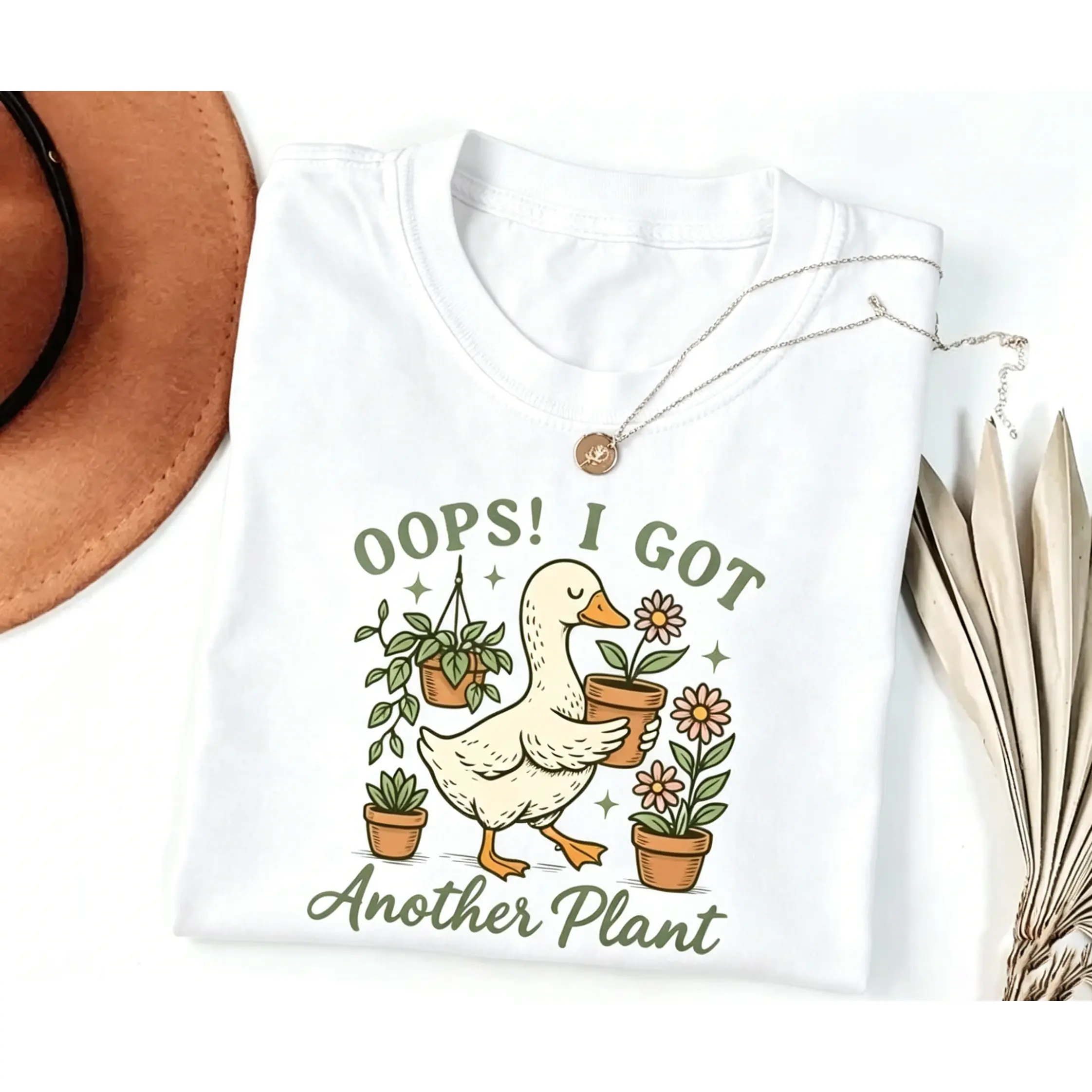 Oops I Got Another Plant TShirt, Plant Lover T-Shirt, Gardening Tee, Funny Duck Plant Tee, Botanical Sweater, Gardener Gifts