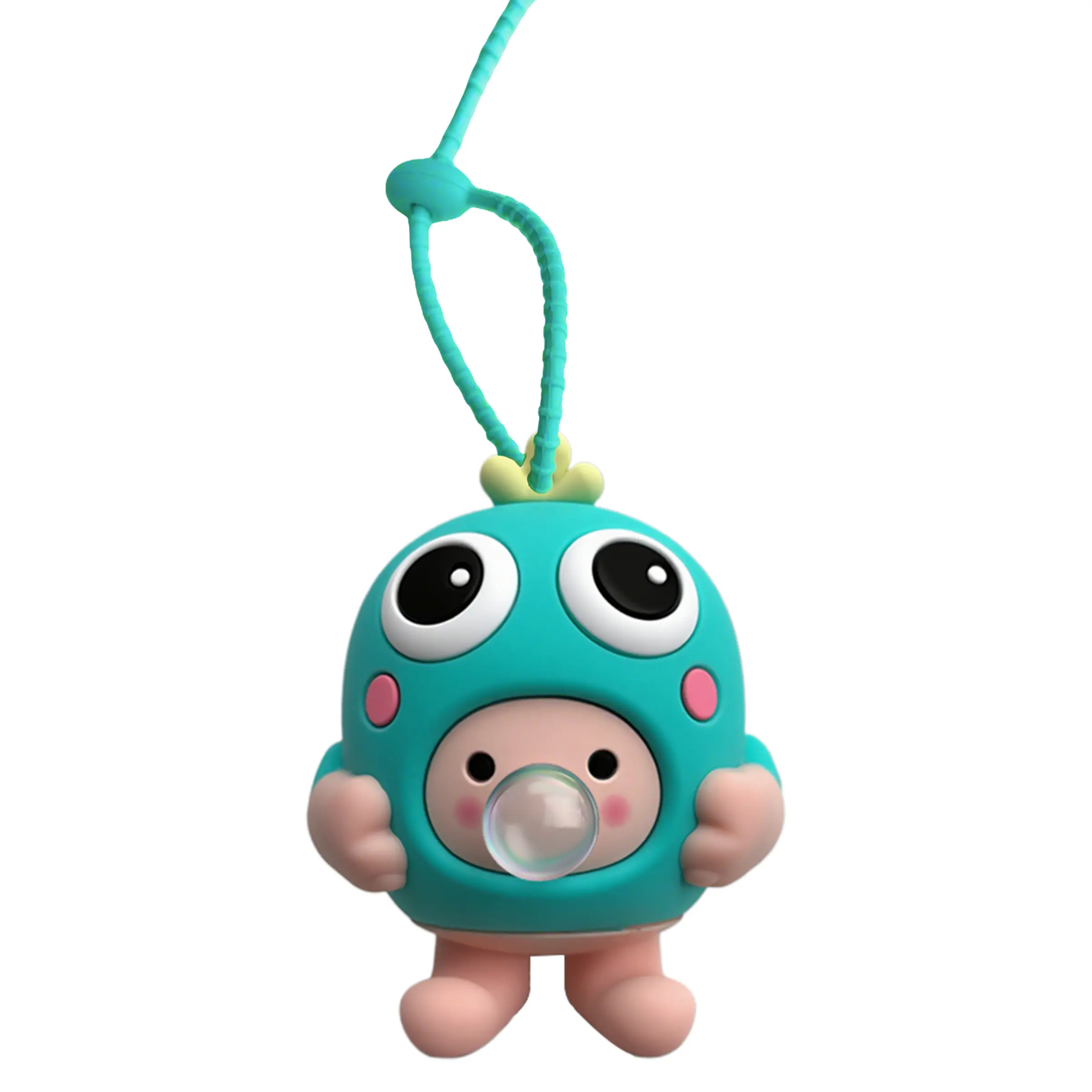 Cute Silicone Bubble Blowing Monster Stress Relief Toy, Fun and Interactive Kids' Plaything, Durable and Safe Design for Children