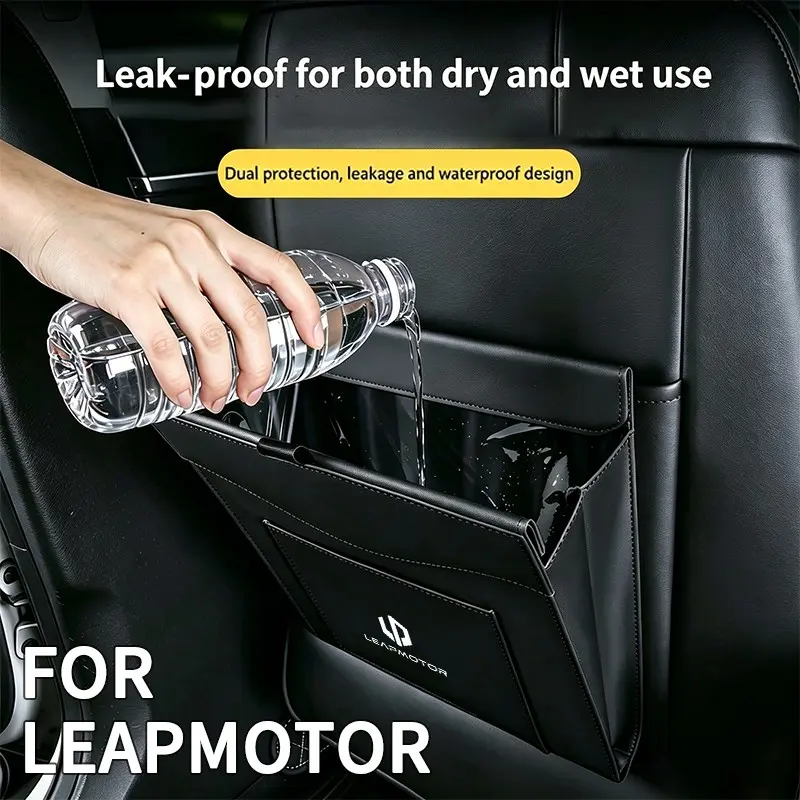 Car Trash Bag, Multifunctional Seat Back Storage Bag, Vehicle Storage Accessory, Waterproof Storage Bag, Suitable for Leapmotor C10, C11, C01, C07, T03, S01