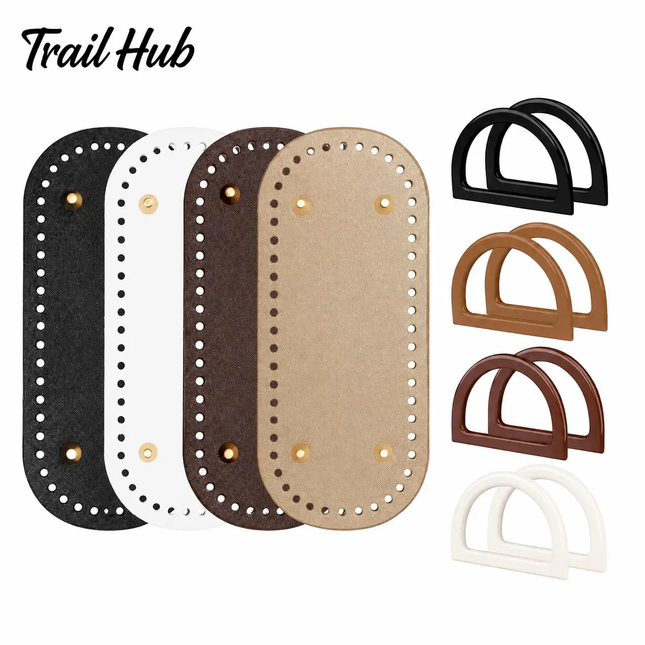 14-Piece Crochet Bag Base Crafting Kit Featuring D-Shaped Purse Handles, Ergonomic Aluminum Hooks, Reinforced Sturdy Bottom Inserts, and Step-by-Step Guide—Ideal for DIY Totes, Handbags, Clutches, and Wallets, Great for Beginners and Experienced Crafters