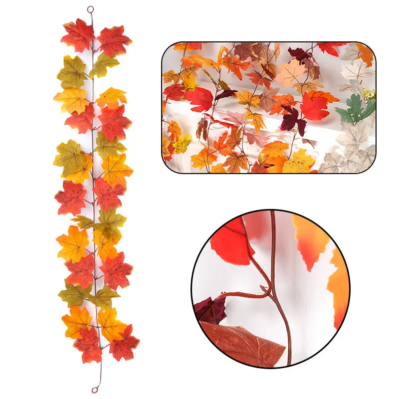 Autumn colors, maple leaves, vine branches. Halloween and Thanksgiving decorations. Leaf home decorations.