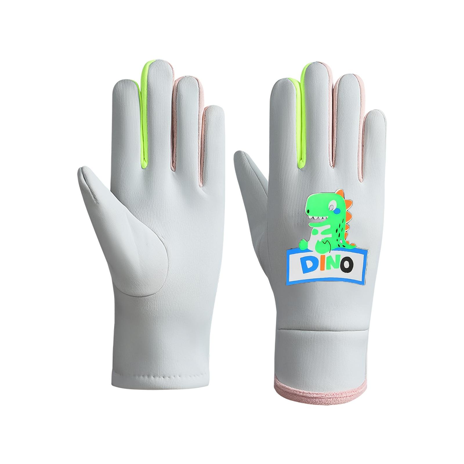 1 Pair Kids Winter Gloves - Thermal Insulated Cold Weather Gloves with Non-Slip Grip, Thickened Fleece-Lined Gloves for Boys & Girls Ages 3-9, Skiing, Cycling, Outdoor Activities - Easy-Clean (Hand Wash/Dry Clean) - Ideal Christmas/Back-to-School Gift, Wi