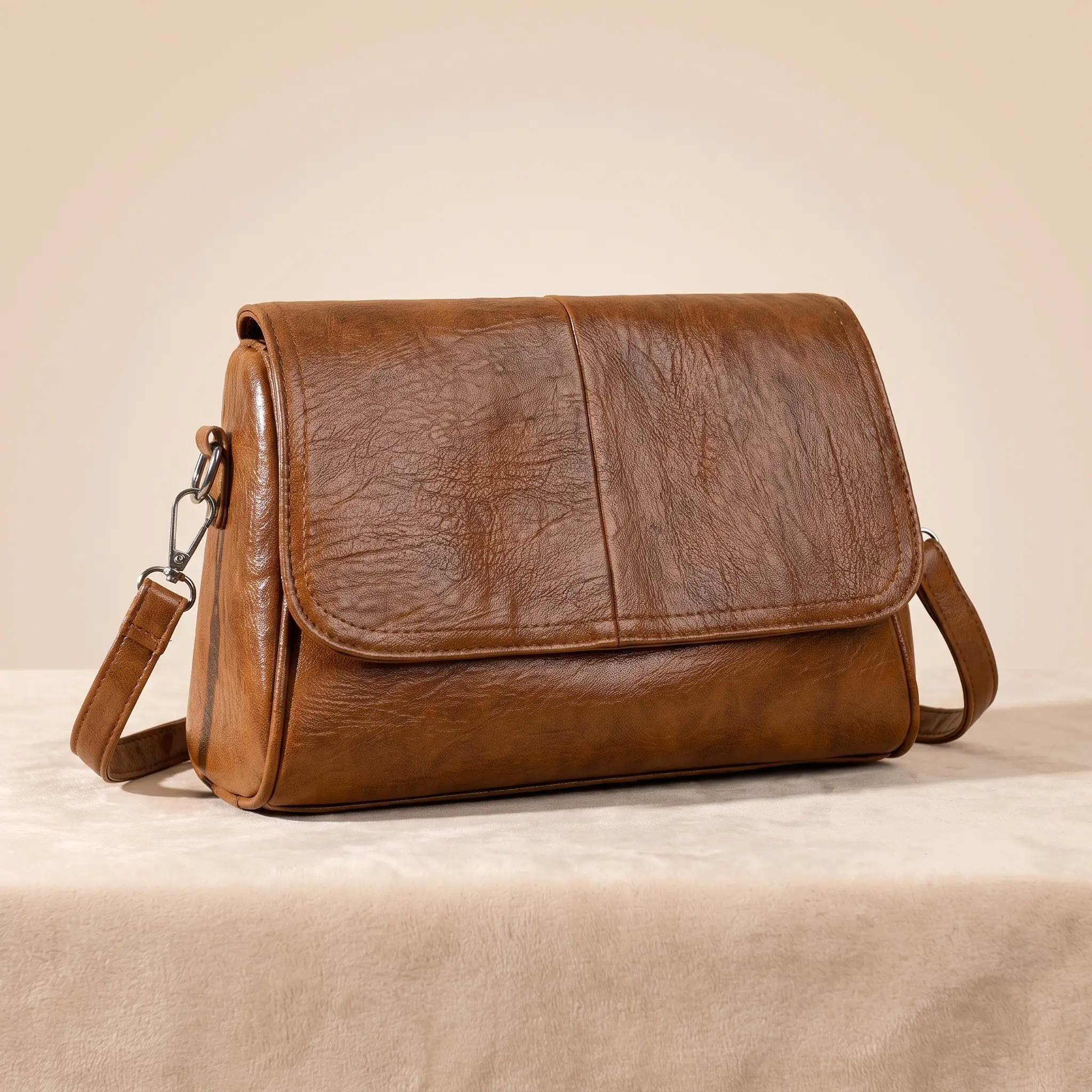 Soft Leather Crossbody Bag For Women Stylish Wide Strap Large Capacity Everyday Essential Medium Size PU Shoulder Handbag With Flap Pocket Business Commuter Cute Pillow Bag In Black Off White Brown Purple Pink tiktokshopbacktoschool