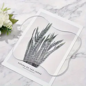 Acrylic coaster decorative plate, 5mm transparent irregular bar beverage coaster, transparent cloud shaped coffee cup coaster, suitable for desktop protection and accessory display, gifts for family and friends, Coffee Table Mat