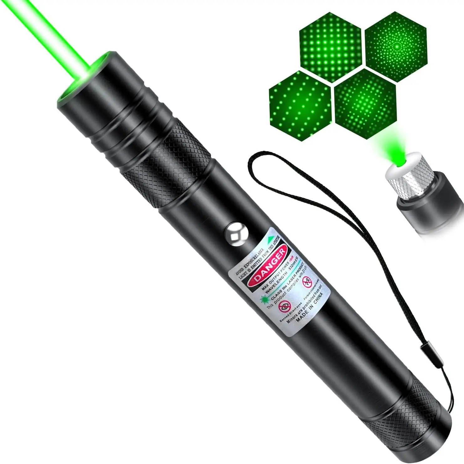 [Professional] Rechargeable Green Laser Pointer High Power Green Beam Light Long Distance Range For TV/LED/LCD Screens Tactical Flashlights Presentation Office/Outdoors/Astronomic/Construction [007]