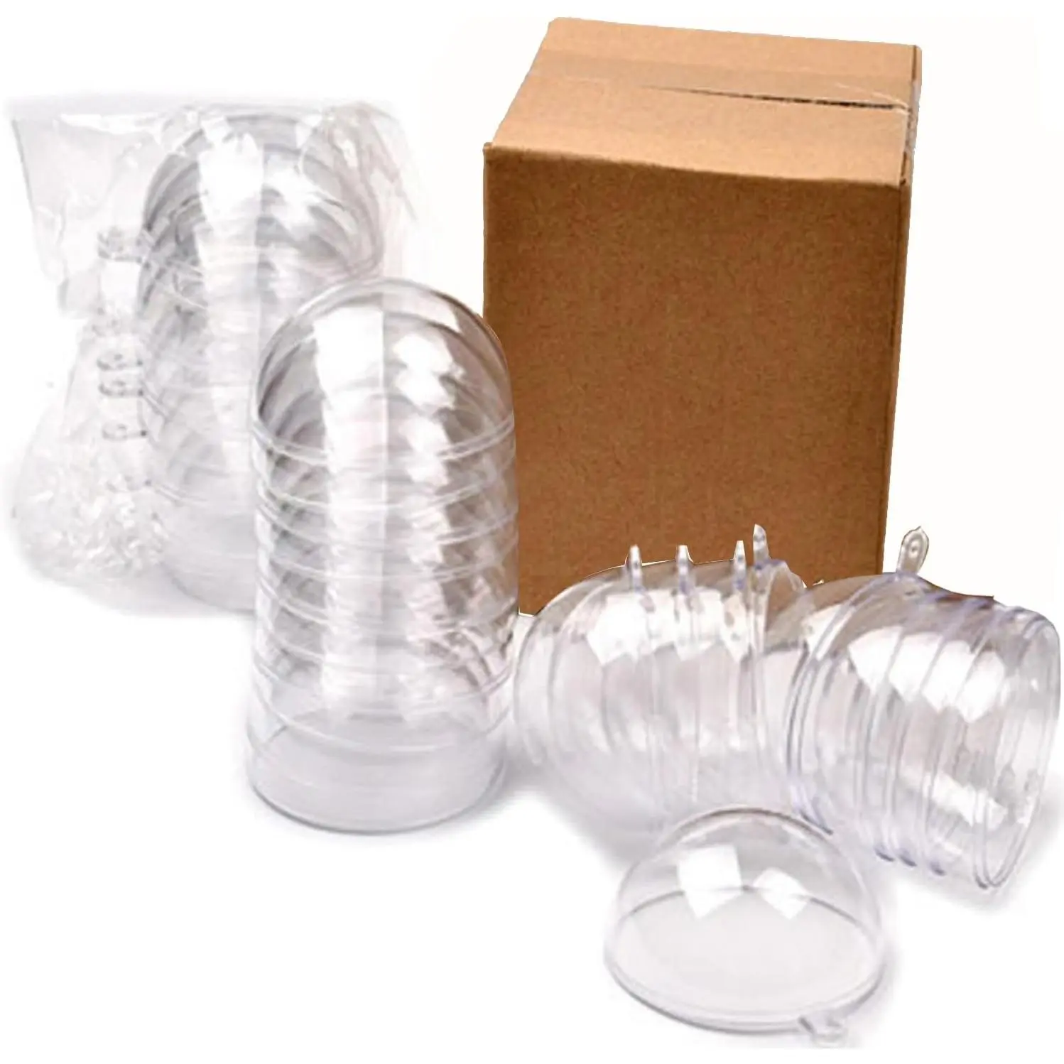 12 Pack Clear Plastic Fillable Ornament Ball 3.15''/80mm for Christmas,Holiday, Wedding,Party, Decor Filling Transparent Plastic Decorative Call DIY Craft Ball