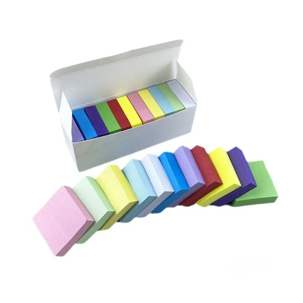 Bulk Sticky Notes Set - 11 Pads, 3.8x3.8cm Bright Color Memo Pads, Reusable, Cost-Effective, Strong Adhesive, Acid-Free, Environmentally Friendly Paper, Comfortable to Write On for Office & Home Use