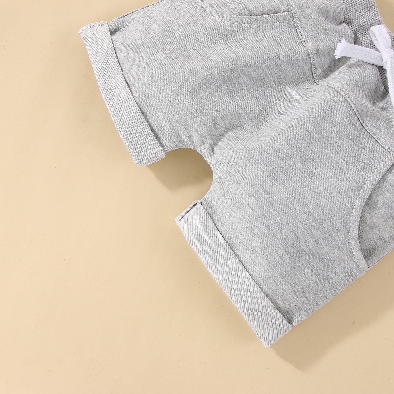 Toddler Baby Boy Summer Suit Waffle Knit Sleeveless Patchwork Crew Tank Tops White Straps Short Pants Beach Outfits Summer Clothes